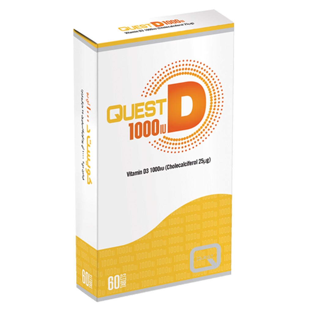 Buy Quest D 1000IU Vitamin D3 Supplement Tablets, Pack of 60's Online ...