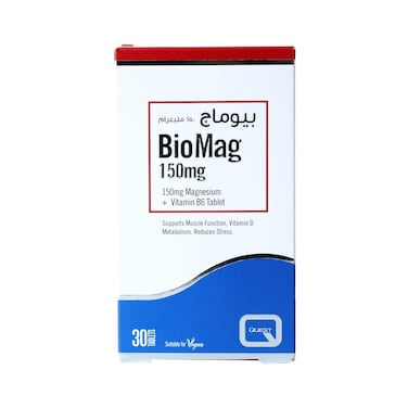 Quest Biomag 150Mg Mag+B6 5Mg Tab 30S