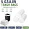5 Gallon Trash Bags 60 Count (2 Rolls x 30 Bags) &ndash; Small Garbage Bags for Home, Office &amp; Bathroom Bins &ndash; Strong Leakproof Bin Liners, 45 x 52 cm