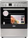 Terim 60X60 Ceramic Cooking Range, 6 Oven Function With Turbo Fan, Stainless Steel, Tervc66St