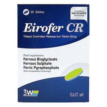 Eirofer CR Controlled Release Iron 30 mg Tablets 20's