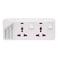 Terminator 2 Way Universal Power Extension Socket With Individual Switches, Indicators and Without Cable
