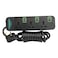 Terminator 3 way black 3 meter universal power extension socket - TPB 323B-3M