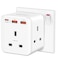 LENCENT Multi Plug Extension, 3 Way 3 Plugs Socket adapter, 6-in-1 Cube Electrical Extender Outlet Adaptor, PD&amp;QC 3.0 20W USB Wall Charger, Plug Expander for Home, Office, Kitchen, 13A 3250W

