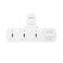 Terminator 3 Way Universal T Socket With Surge Protection,Individual Switch And Indicator