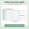NELKO PM220 Label Maker Tape, Customized Label Printing Paper, 40 x 30 mm, Standard Laminated Office Labeling Tape Replacement, Thermal Label Tape for Home, Office, 230 Labels/Roll (White)
