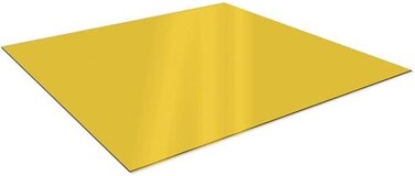 LAMSIT IBDAA Acrylic Sheet 3mm Thick Pack of 2 (Rectangle, Golden Mirror)