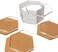 LAMSIT IBDAA Acrylic Hexagon 3mm Thick Pack of 16 (6 x 7 cm, Clear)
