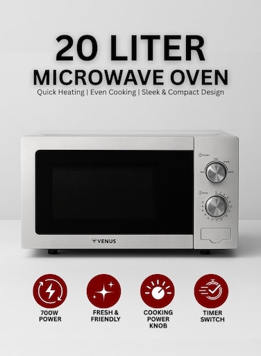 Venus Microwave Oven 20 l stainless steel 700W