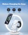 4-in-1 Wireless Charger &ndash; 10W Fast Wireless Charging, MagSafe-Compatible Station for iPhone 14/15/16, Apple Watch, AirPods &amp; Samsung &ndash; White PC6410