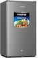Krome 120L Gross Single Door Refrigerator, Compact Freezer, Reversible Door, Ideal for Kitchen, Bedroom, Office &amp; Bar, 5 Year Compressor Warranty, Inox, KR-RDC120H