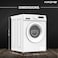 Krome 8kg Front Load Washing Machine, BLDC Inverter Motor, 1400 RPM, 15 Programs, Lunar Dial, LED Display, Multiple Temperature, White, KR-WFL80SI