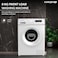 Krome 8kg Front Load Washing Machine, BLDC Inverter Motor, 1400 RPM, 15 Programs, Lunar Dial, LED Display, Multiple Temperature, White, KR-WFL80SI