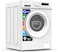 Krome 8kg Front Load Washing Machine, BLDC Inverter Motor, 1400 RPM, 15 Programs, Lunar Dial, LED Display, Multiple Temperature, White, KR-WFL80SI