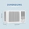 Krome 1.5 Ton Window Air Conditioner, 18000 BTU, R410a Gas, Rotary Compressor, Energy Efficient, Low Noise, Maximum Cooling, Mechanical Control, Turbo Mode, 1 Year Warranty, White, KR-AWR18ST3