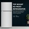Krome 455L Gross Top Mount Double Door Refrigerator, Inverter Compressor, No Frost, LED Display, Easy Access Shelves, INOX, KR-RFF480IM
