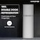 KROME 180L Gross,Net 138L,Double Door Top Mounted Refrigerator, Manual De- Frost, Mechanical Control System, Interior Light, Metallic Finish,Lock and Key,INOX,10 Year Compressor Warranty- KR-RDC180IH