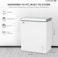 Krome 150L Chest Freezer, Single Door, Basket, R600a Refrigerant, Recessed Handle, White, KR-CF165R