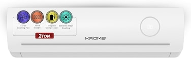 Krome 2 Ton Split Air Conditioner, Advanced Rotary Compressor, 24,000 BTU, Low Noise, Energy Efficient, R-410a, Smooth Operation, White, KR-AR24MT3