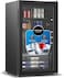 Krome 120L Beverage Cooler, Free Standing, Single Door, 2 Glass Shelves, Crisper Drawer, Blue LED Light, Recessed Handle, Manual Temperature Control, Eco-Friendly R600a, Black, KR-BC120DM