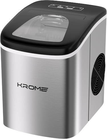 KROME Ice Maker Machine, 12kg/24h Capacity - KR-IM22SH