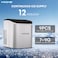 KROME Ice Maker Machine, 12kg/24h Capacity - KR-IM22SH