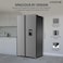 Krome 701L Gross Side-By-Side Refrigerator, Inverter Compressor, Total No Frost, External LED Display, Water Dispenser, Ice Twister, Door Alarm, INOX, KR-SBS701WIH