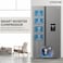 Krome 701L Gross Side-By-Side Refrigerator, Inverter Compressor, Total No Frost, External LED Display, Water Dispenser, Ice Twister, Door Alarm, INOX, KR-SBS701WIH