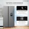 Krome 701L Gross Side-By-Side Refrigerator, Inverter Compressor, Total No Frost, External LED Display, Water Dispenser, Ice Twister, Door Alarm, INOX, KR-SBS701WIH