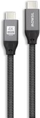 كيبل USB4 من موسيل بطول 5 أمتار – كيبل USB-C إلى USB-C بسرعة 20 جيجابت في الثانية، شحن سريع بقدرة 100 واط، فيديو بدقة 4K@60Hz / 8K@30Hz، غلاف من سبائك الألومنيوم، مضفر من النايلون، متوافق مع