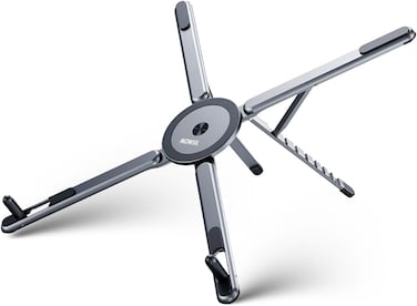 Mowsil 3-In-1 Magnetic Universal Laptop, Tablet &amp; Phone Stand with Foldable Aluminum Alloy Desktop Holder,Adjustable Heights &amp; Viewing Angles for Macbook, iPad, Iphone, Surface &amp; More