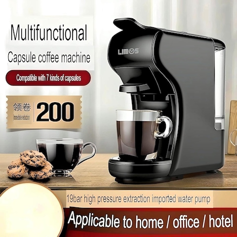 Limos 3 in 1 Multifunction Coffee Machine &ndash; 1450W Coffee Maker with 600ML Detachable Water Tank, Auto Shut Off
