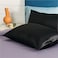 MahMir&reg; Silk Satin Pillowcase for Hair and Skin Queen - Black Silk Pillowcase 2 Pack 76L x 51W CM (30x20 Inches) - Satin Pillow Cases Set of 2 with Envelope Closure (Black)