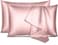 MahMir&reg; Silk Satin Pillowcase for Hair and Skin Queen - Pink Silk Pillowcase 2 Pack 76L x 51W CM (30x20 Inches) - Satin Pillow Cases Set of 2 with Envelope Closure (2pcs Pink)