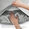 MahMir&reg; Silk Satin Pillowcase for Hair and Skin Queen - Silver Grey Silk Pillowcase 2 Pack 76L x 51W CM - Satin Pillow Cases Set of 2 with Envelope Closure (Silver Grey)