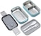 Stainless Steel Lunch Box - Insulated Bento Box Multifunctional-Containers Lunch Box with 2 Compartments &amp; Tableware(304 stainless steel) lunch box with Lunch MahMir Lunch bag (Light Blue + Lunch Bag)