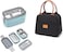 Stainless Steel Lunch Box - Insulated Bento Box Multifunctional-Containers Lunch Box with 2 Compartments &amp; Tableware(304 stainless steel) lunch box with Lunch MahMir Lunch bag (Light Blue + Lunch Bag)