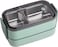 Stainless Steel Lunch Box - Insulated Bento Box Multifunctional-Containers Lunch Box with 2 Compartments &amp; Tableware(304 stainless steel) lunch box with Lunch MahMir Lunch bag (Green + Lunch Bag)