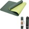 MahMir Yoga Mat Anti-Slip Exercise Mat with Carrying Bag Fitness Mat for Pilates 183CM*61CM*6MM Thickness for Woman Man Beginners  Dark Green + Light Green