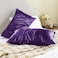 MahMir&reg; Silk Satin Pillowcase for Hair and Skin Queen - Silk Pillowcase 2 Pack 76L x 51W CM (20x30 Inches) - Satin Pillow Cases Set of 2 with Envelope Closure (2pcs Dark Purple)
