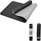 MahMir Yoga Mat Anti-Slip Exercise Mat with Carrying Bag Fitness Mat for Pilates 183CM*61CM*6MM Thickness for Woman Man Beginners  Black + Grey
