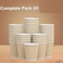 MahMir&reg; 12oz. Brown Disposable Ripple Insulated Coffee Cups - Eco-Friendly Disposable Cups - Hot Beverage Corrugated Paper Cups - Sleeve Ripple Wall Paper Coffee Cups for Drink -Tea Cup (12oz. 50pcs)