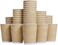 MahMir Pack of 500 12 Oz Brown Disposable Ripple Insulated Coffee Cups - Eco-Friendly Disposable Cups - Hot Beverage Corrugated Paper Cups - Sleeve Ripple Wall Paper Coffee Cups for Drink-Tea Cup