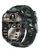 ساعة TCH الذكية Z10 Ultra Smart Beat باللون الأخضر للرجال بنظامي Android وIOS مع مراقبة ضغط الدم/الإجهاد/معدل ضربات القلب/النوم/أكثر من 100 وضع رياضي، وامتصاص الصدمات