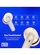 TCH Wireless Earbuds Beige L10 ANC - Active Noise Cancellation, Bluetooth with AI Calls, 4 Mics, 8H Battery Life, LED Display, Smart Touch Controls