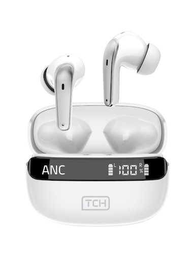 TCH Wireless Earbuds White L10 ANC Active Noise Cancellation