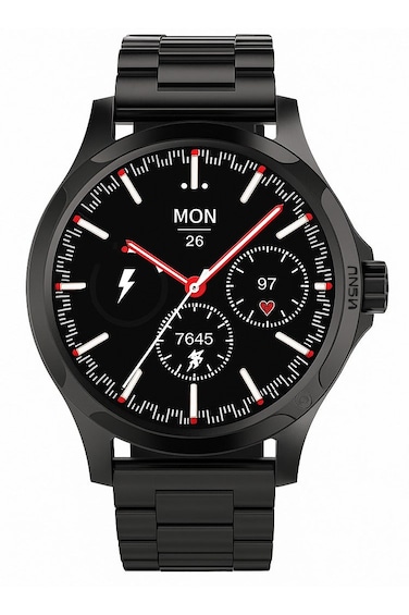 ساعة TCH الذكية HD2 ثلاثية الأبعاد Hero2 رمادية للرجال، شاشة AMOLED مقاس 1.43 بوصة، مكالمات/إشعارات بلوتوث، 180 وضعًا رياضيًا، 16 لغة، تعمل بنظام Android IOS