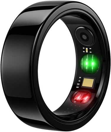 TCH Smart Ring IRing R20 Dark Grey Health Fitness Tracker for Men &amp; Women, 7 Days Battery Life Android+IOS -[SIZE-11] - International Version