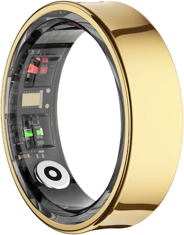 TCH Smart Ring IRing R20 Health &amp; Fitness Tracker for Men and Women,7 Days Battery Life Android+IOS(GOLD-R20-10)