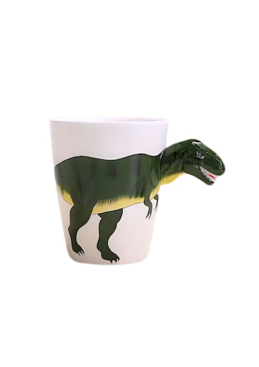 Adorable Animal Mugs: 3D Ceramic Cups with Cute Animal Handles T-Rex (Gift for Animal Lovers!)